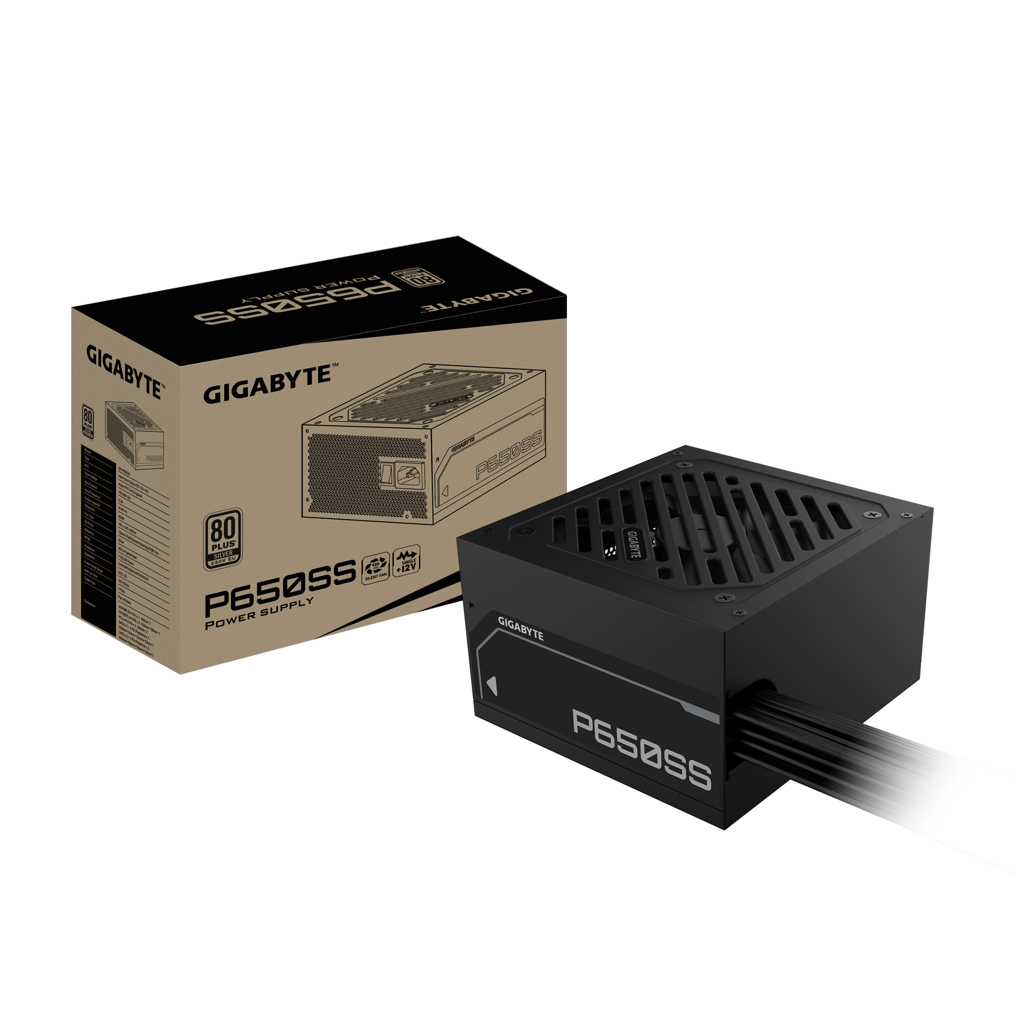 Gigabyte P650SS 80+ Silver Power Supply - Zapnet.in