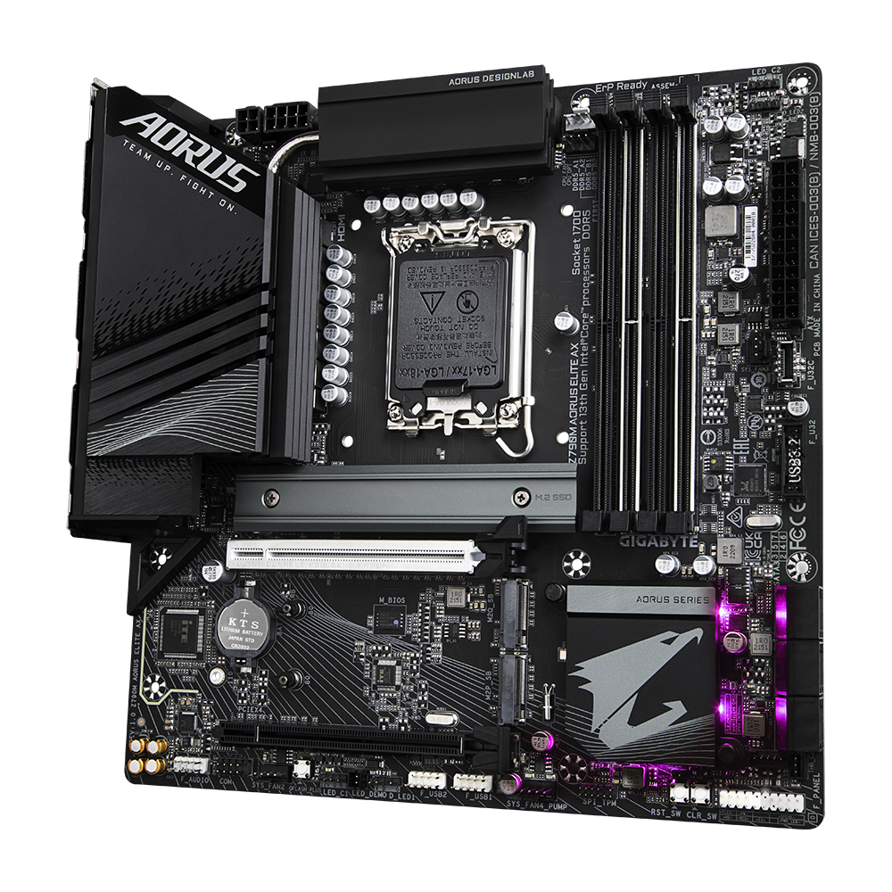 GIGABYTE Z790M Aorus Elite Ax Lga1700 Micro ATX DDR Motherboard (Z790M-Aorus-Elite-Ax) - Zapnet.in