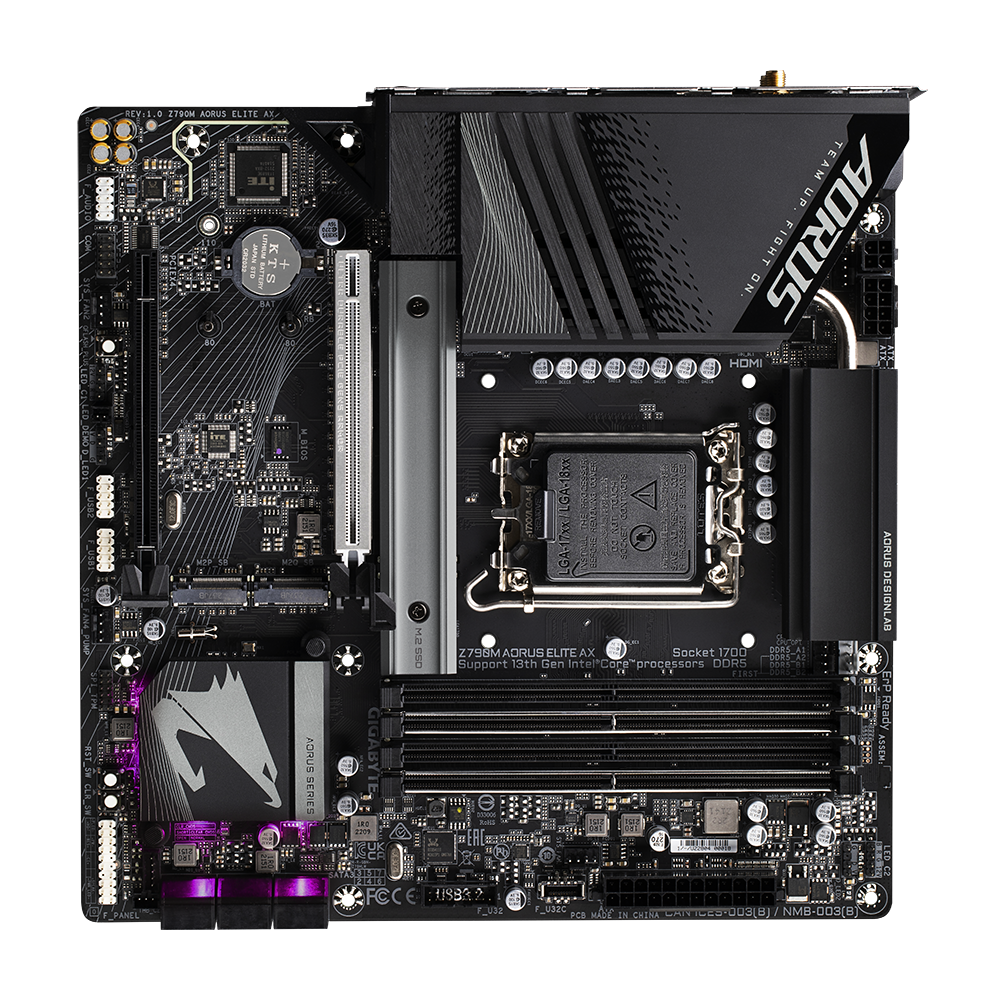 GIGABYTE Z790M Aorus Elite Ax Lga1700 Micro ATX DDR Motherboard (Z790M-Aorus-Elite-Ax) - Zapnet.in