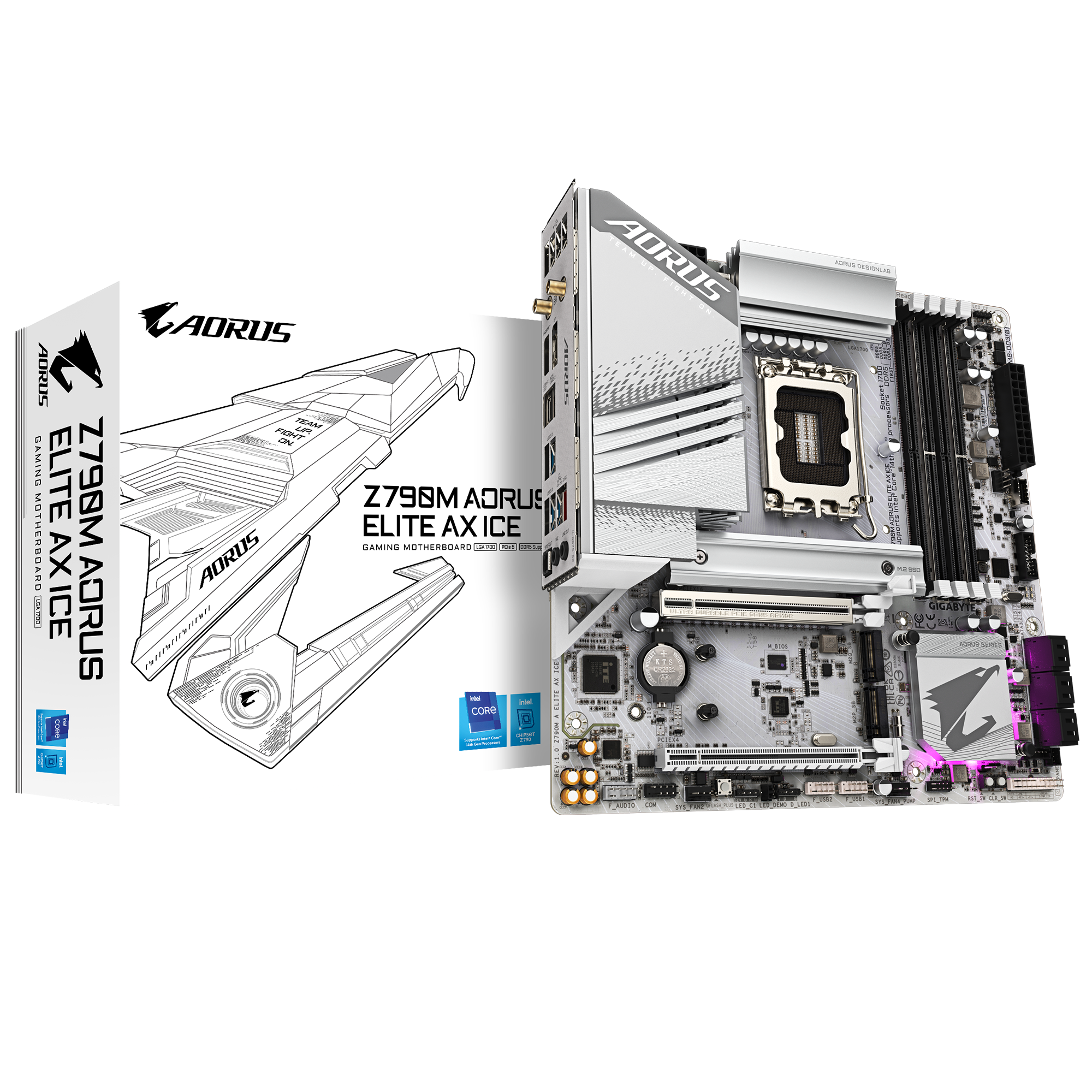 Z790M AORUS ELITE AX ICE Motherboard - Zapnet.in