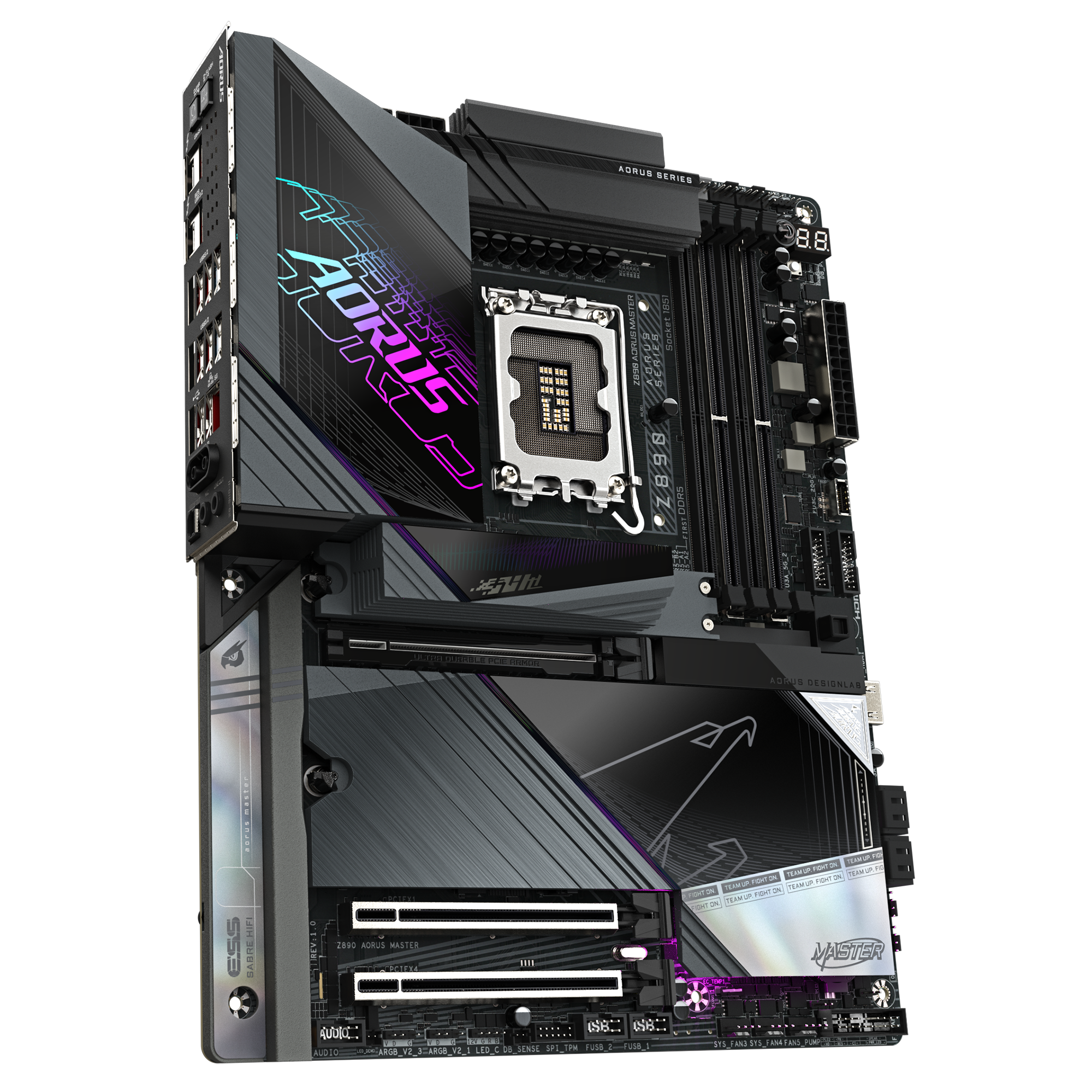 GIGABYTE Z890 AORUS Master Intel Core Ultra (Series 2) LGA 1851 Motherboard, ATX, DDR5, 5X M.2, PCIe 5.0, Thunderbolt 4, WIFI7, 10GbE LAN, EZ-Latch