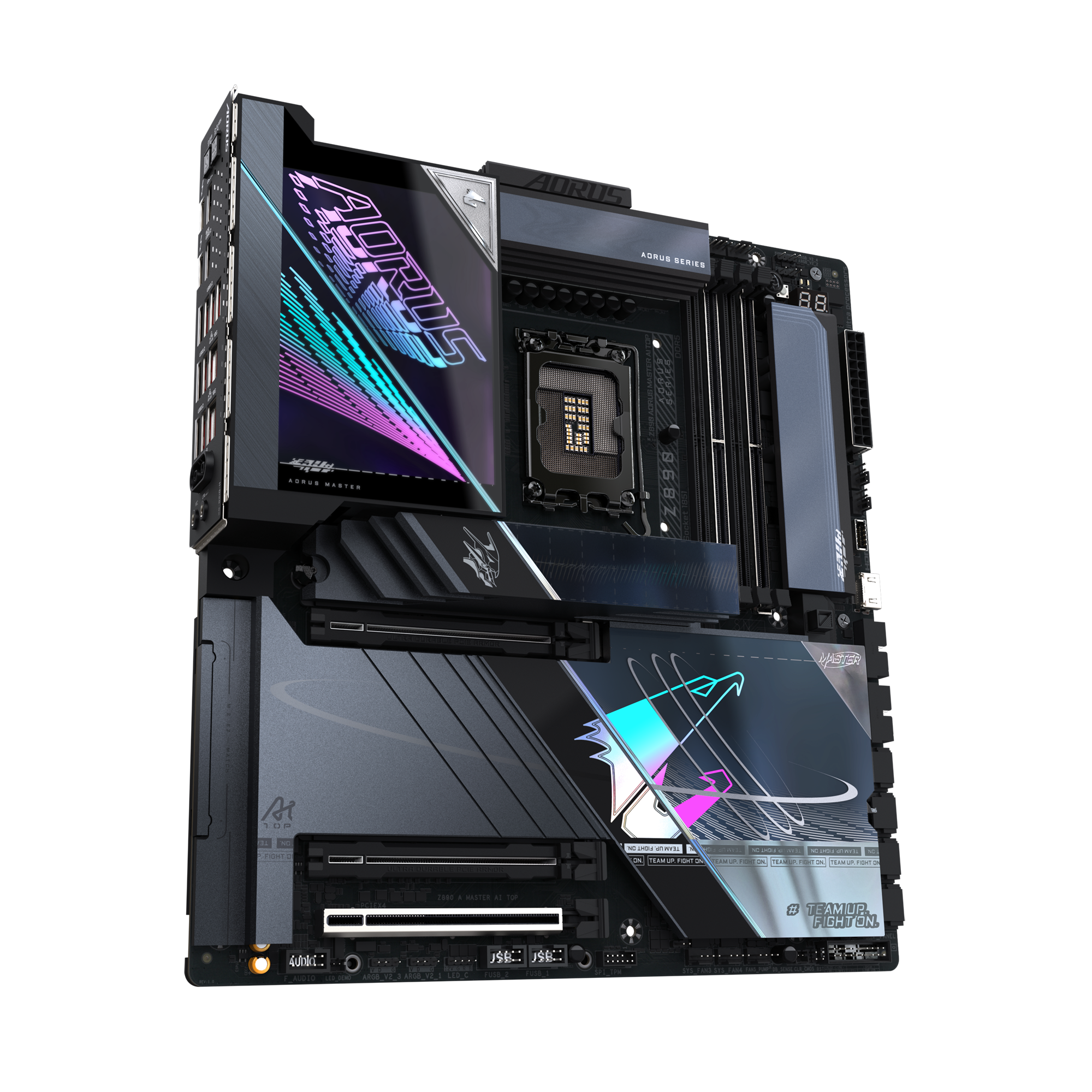 GIGABYTE Z890 Aorus Master AI TOP LGA 1851 E-ATX Motherboard, Intel Z890 Chipset, 4x DDR5 DIMM Slots, Up to 256GB Max Memory, 2x PCIe 5.0 x16 Slot, 4x M.2 Slots | Z890-A-MASTER-AI-TOP