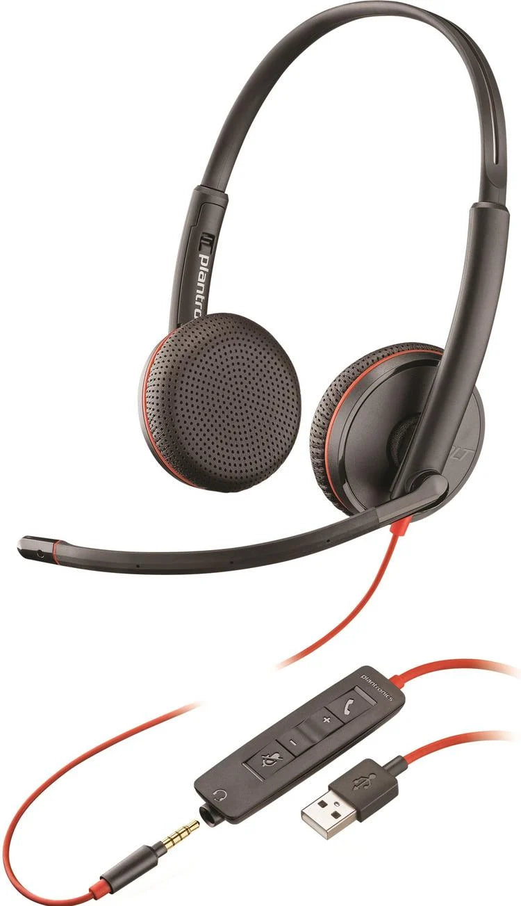 Poly Blackwire 3225 Stereo USB-A Headset (80S11AA) - Zapnet.in