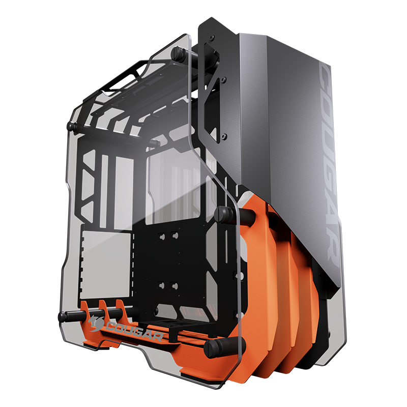 Cougar BLAZER, an Aluminum Open-Frame Gaming case with New Esthetics Design, Superior Combination of Aluminum framing and Full Tempered Glass Panels. - Zapnet.in