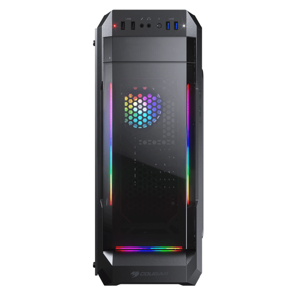 Cougar MX331-T Gaming Mid Tower ARGB Tempered Glass Side Panel - Zapnet.in