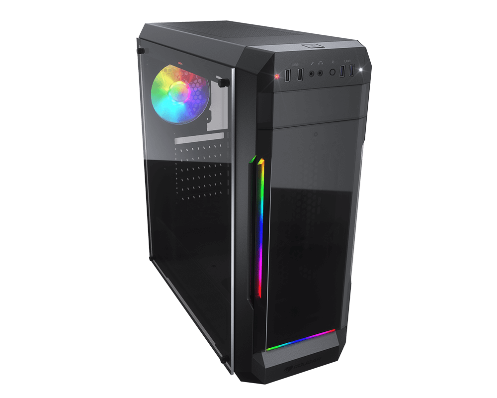 Cougar MX331-T Gaming Mid Tower ARGB Tempered Glass Side Panel - Zapnet.in
