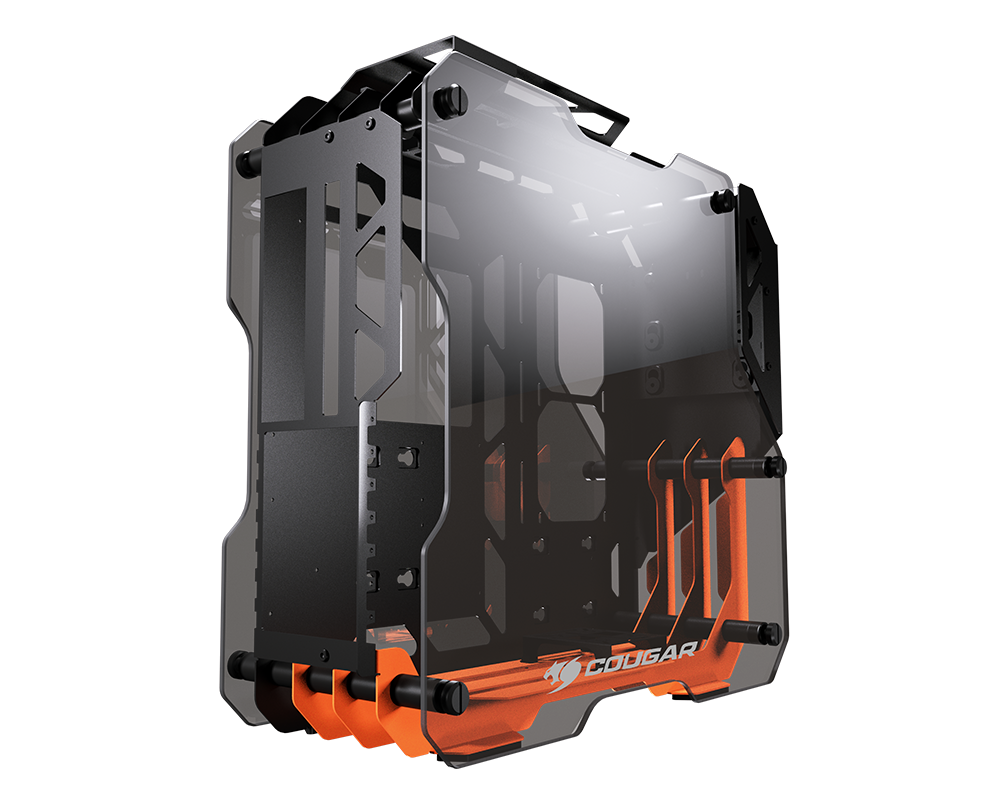 Cougar BLAZER, an Aluminum Open-Frame Gaming case with New Esthetics Design, Superior Combination of Aluminum framing and Full Tempered Glass Panels. - Zapnet.in
