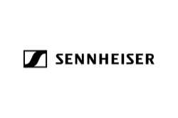 Sennheiser logo on a white background