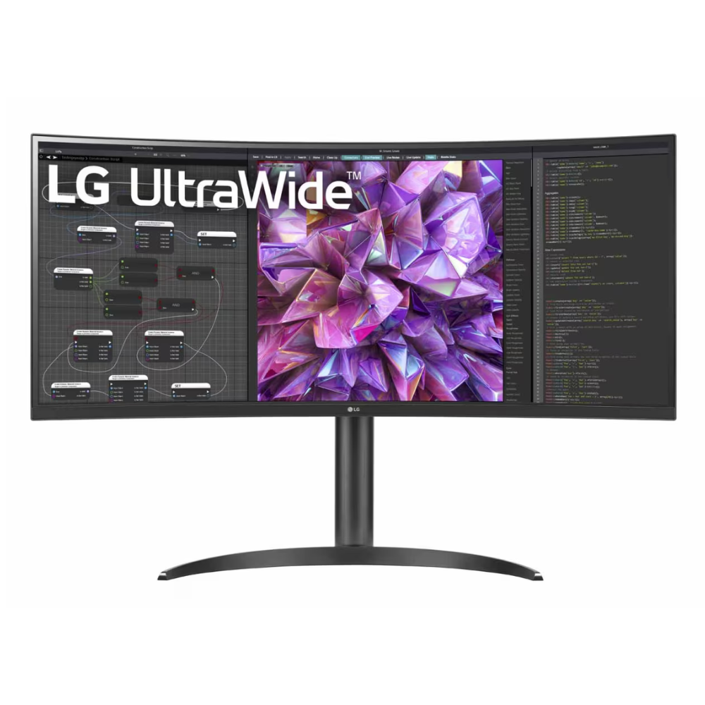 LG 34Wq75C-B 34" Curved Ultrawide Qhd Ips Hdr 10 Built-In-Kvm-Monitor With Usb Type-C & Lan (Rj-45)