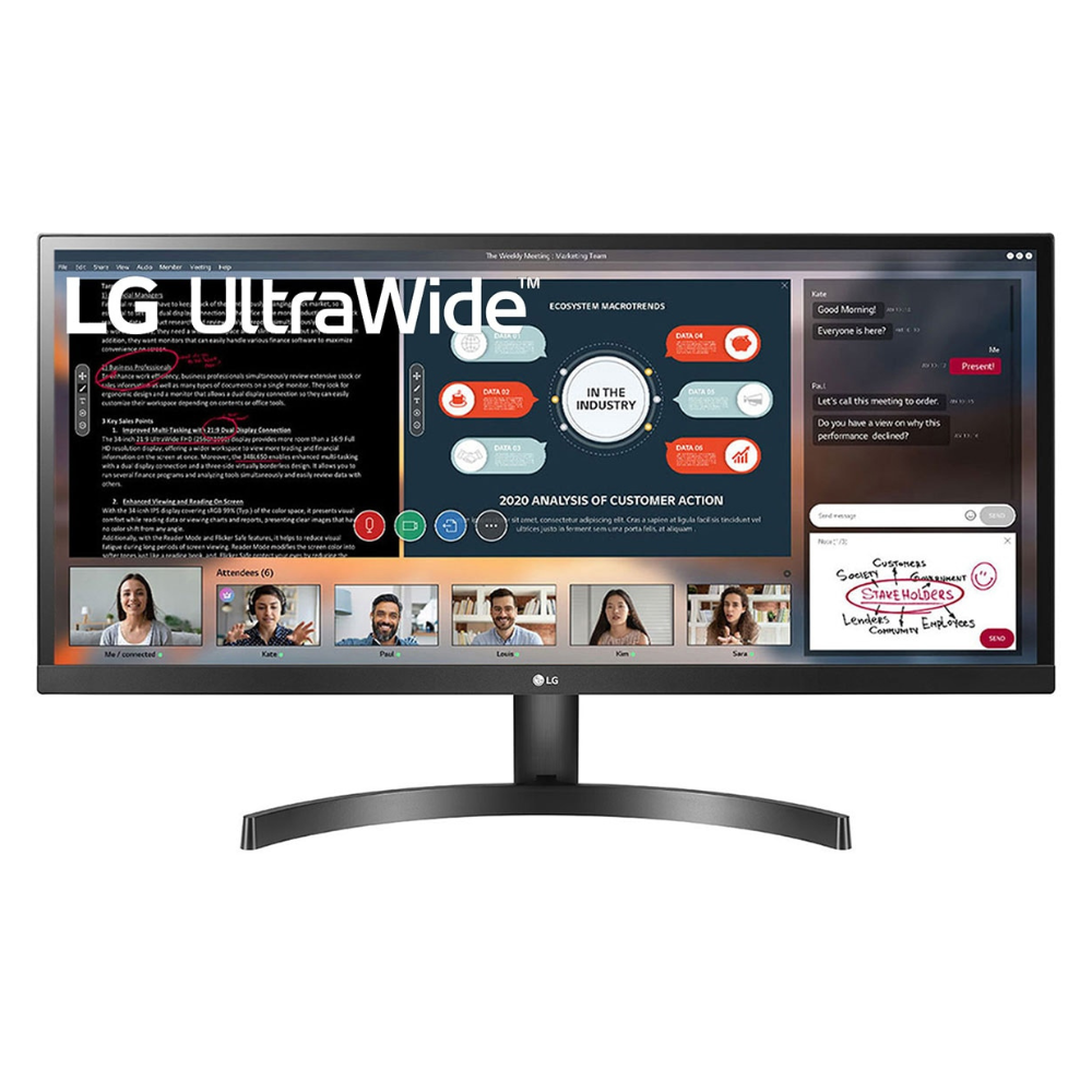 LG 29" (73CM) UltraWide™ WFHD LCD 2560 X 1080 Pixels IPS Display Monitor - HDR 10, AMD Freesync, Inbuilt 5W Speaker, Srgb 99%, Multi Tasking Monitor, Hdmi X 2-29WL50S - Zapnet.in