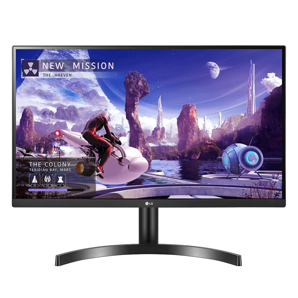 LG 27Qn600 QHD 2K Montior - 2560 X 1440 Pixels, 27 Inch (68.58 Cm), IPS Display, 3 Side Borderless, HDR 10, Srgb 99%, AMD Free Sync, Dual Hdmi W/ Display Port - Zapnet.in
