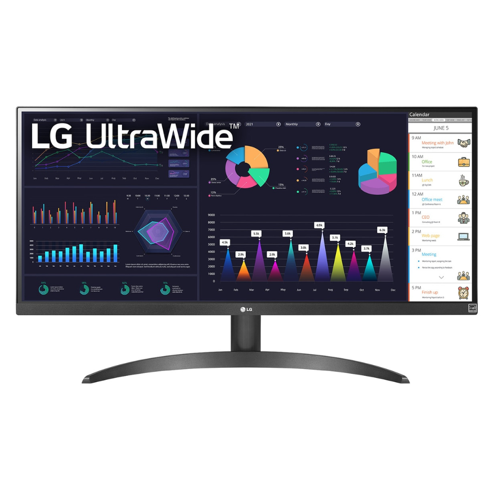 LG 29WQ500 (29 inch) UltraWide FHD (2560 x 1080) IPS Monitor with AMD FreeSync™, 100Hz, 1ms, HDR10, OnScreen Control & Dual Controller, 3-Side Virtually Borderless, Dynamic Action Sync - Zapnet.in