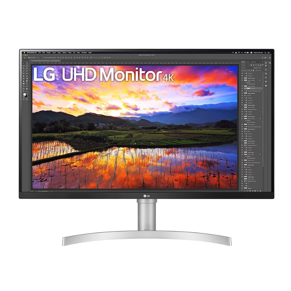 LG 32UN650-W Monitor 32" UHD (3840 x 2160) IPS Ultrafine Display, HDR10 Compatibility, DCI-P3 95% Color Gamut, AMD FreeSync, 3-Side Virtually Borderless Design, Height Adjustable Stand