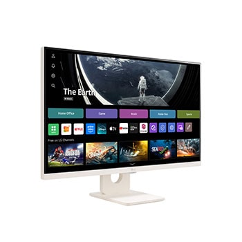 LG 27U511SA-W Smart Monitor angled view