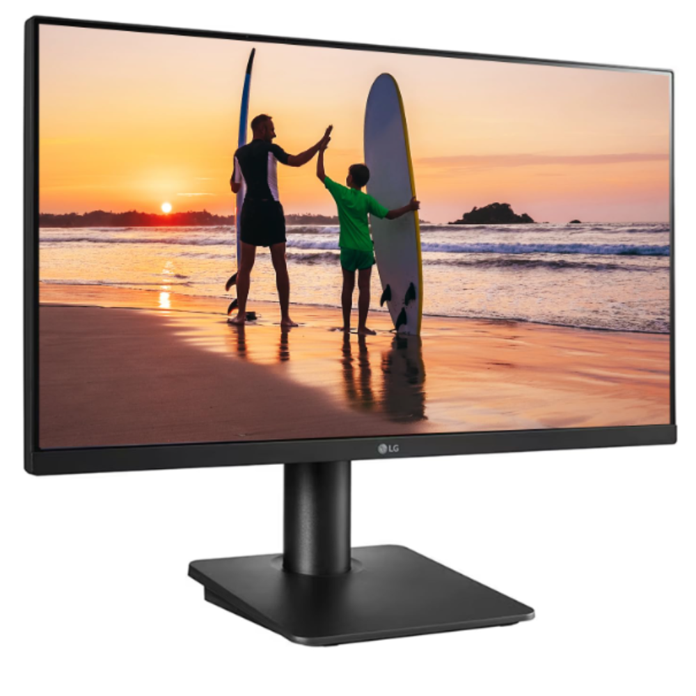 LG 24 inch (60.4 cm) IPS FHD (1920 x 1080 Pixels), Height Adjust, Display Port, HDMI, AMD FreeSync, 75 Hz Refresh, Black Color - 24MP450 - Zapnet.in