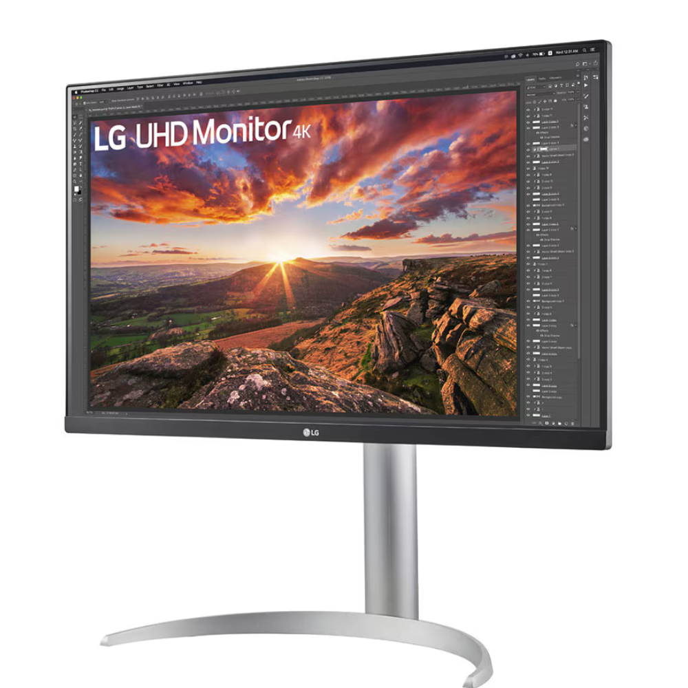 LG 27Up850-W Monitor 27 Inch Uhd (3840 X 2160) Ips Display, Vesa Displayhdr 400, Dci-P3 95% Color Gamut, Usb-C,3-Side Virtually Borderless Display, Height/Pivot/Tilt Adjustable Stand