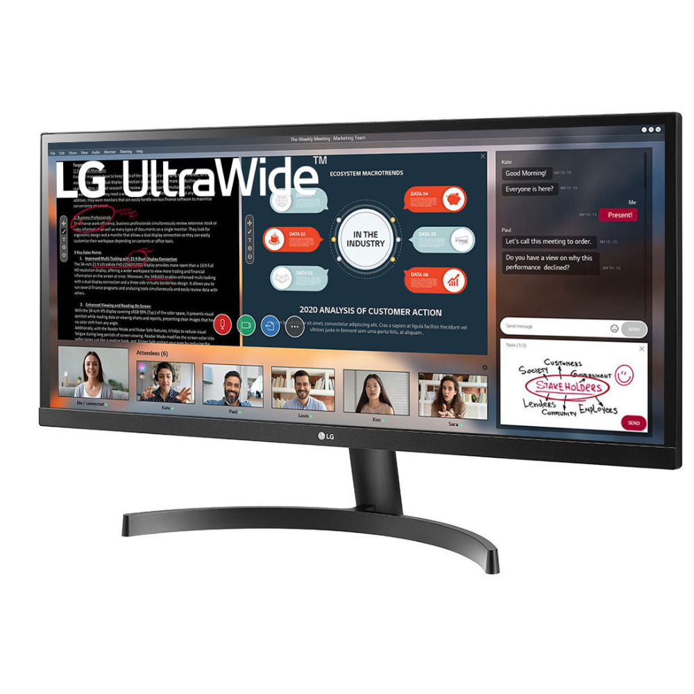 LG 29Wl500 29" (73Cm) Ultrawide 21:9 Wfhd LCD 2560 X 1080 Pixels IPS Display Monitor- HDR 10, AMD Freesync, Srgb 99%, Slim Bezel, Multitasking Monitor, Hdmi X 2 - Zapnet.in