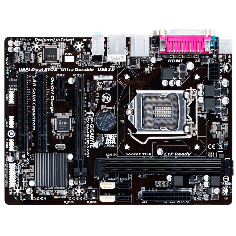 GIGABYTE H81M-S2PH - LGA 1150 DDR3 Motherboard - Zapnet.in