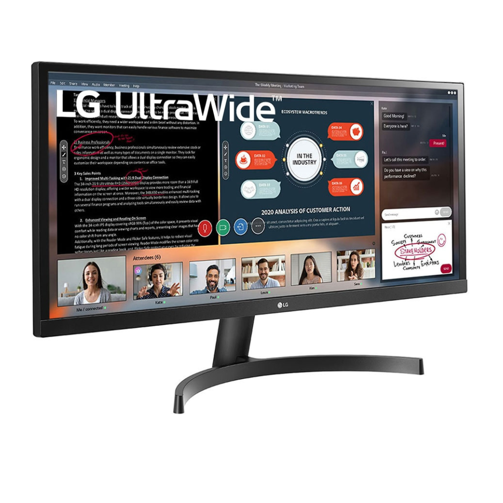 LG 29" (73CM) UltraWide™ WFHD LCD 2560 X 1080 Pixels IPS Display Monitor - HDR 10, AMD Freesync, Inbuilt 5W Speaker, Srgb 99%, Multi Tasking Monitor, Hdmi X 2-29WL50S - Zapnet.in