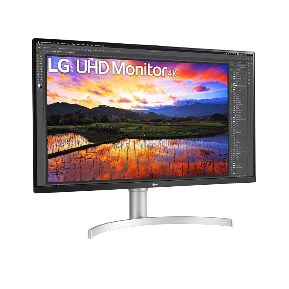 LG 32UN650-W Monitor 32" UHD (3840 x 2160) IPS Ultrafine Display, HDR10 Compatibility, DCI-P3 95% Color Gamut, AMD FreeSync, 3-Side Virtually Borderless Design, Height Adjustable Stand