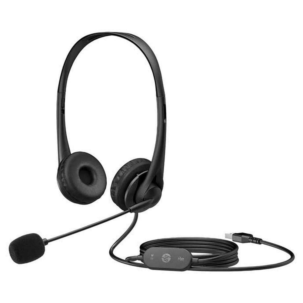 HP G2 Stereo Wired USB Headset with Noise-Cancelling Mic and in-Line Volume Control