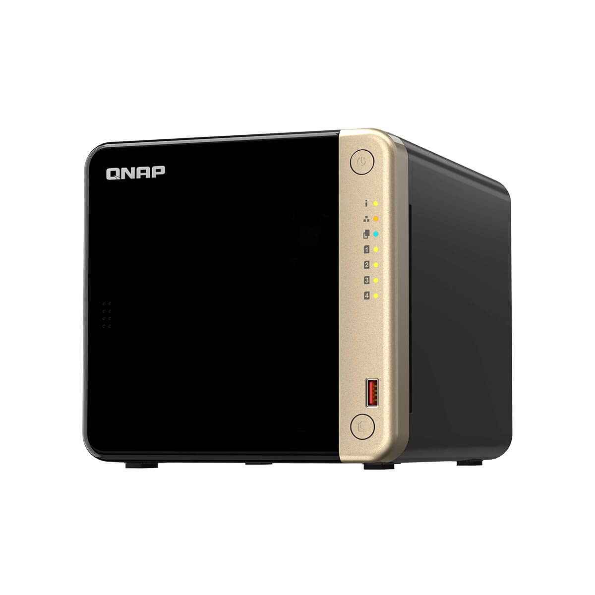 QNAP TS-464-4G (Quad-core Intel for Multitasking, 2.5GbE Multimedia NAS with M.2 PCIe Slots and PCIe expandability) - Black