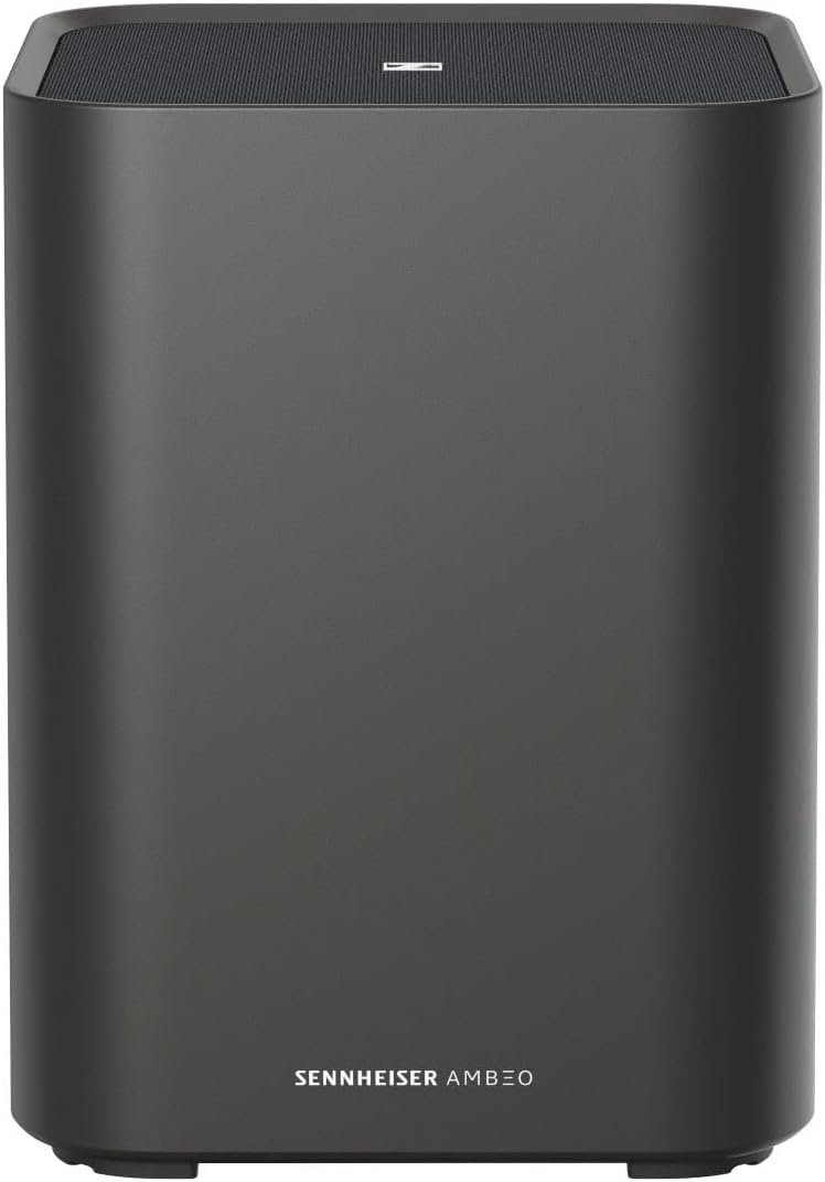Sennheiser AMBEO Soundbar Plus (400W) with AMBEO Subwoofer (350W), Immersive 3D Audio for TV, Movies & Music, Virtual 7.1.4 Speaker Setup, Multiple Connectivity,Alexa Built-in,Dolby Atmos,2Y Warranty
