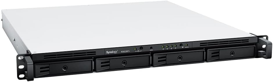 Synology RS822RP+ 4-Bay RackStation NAS AMD Ryzen V1500B 2GB RAM 4xRJ-45 1GbE LAN Port, 24TB Bundle with 4x6TB WD RED Plus NAS HDDs