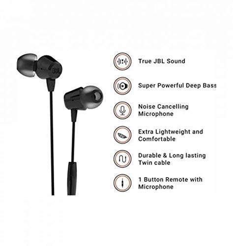 JBL T50HI Wired Headphone (Black) - Zapnet.in