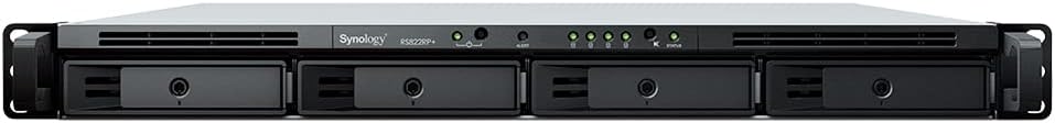 Synology RS822RP+ 4-Bay RackStation NAS AMD Ryzen V1500B 2GB RAM 4xRJ-45 1GbE LAN Port, 24TB Bundle with 4x6TB WD RED Plus NAS HDDs
