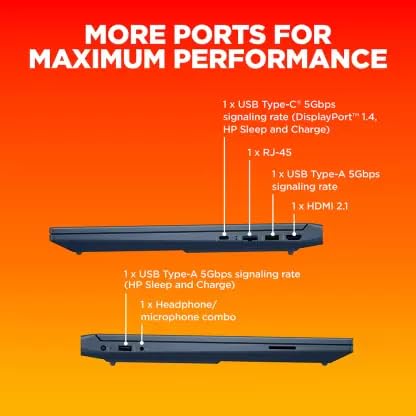 HP Victus 15 Intel Core i5 13th Gen 13420H - (16 GB/512 GB SSD/Windows 11 Home/6 GB Graphics/NVIDIA GeForce RTX 3050) 15-fa1327TX Gaming Laptop (15.6 inch, Performance Blue, 2.3 Kg, with MS Office) - Zapnet.in