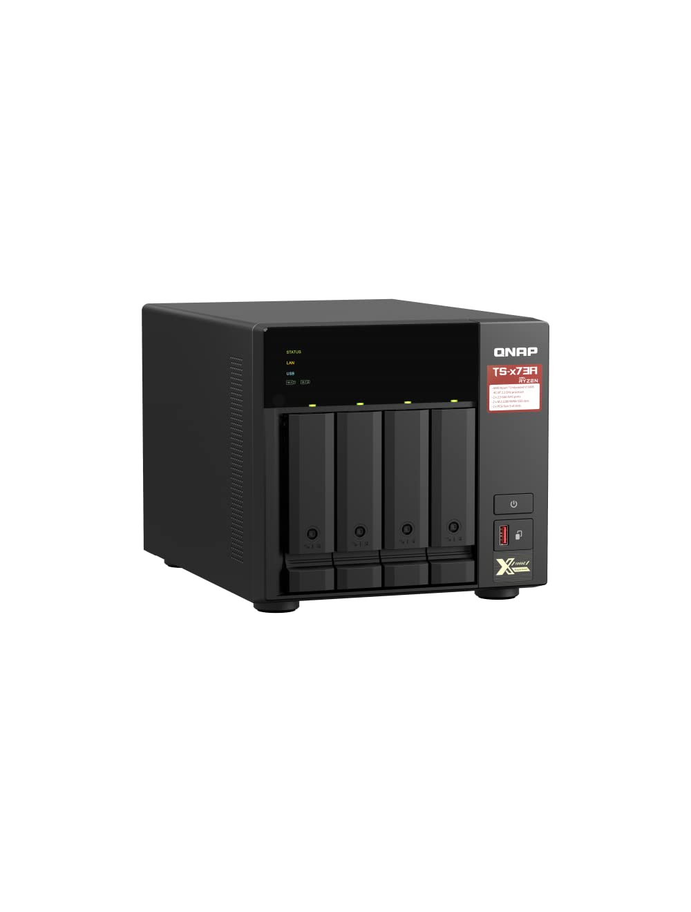 QNAP TS-473A-8G 4 Bay High-Speed Desktop NAS with AMD Ryzen 4-core CPU, 8GB DDR4 Memory and 2.5GbE