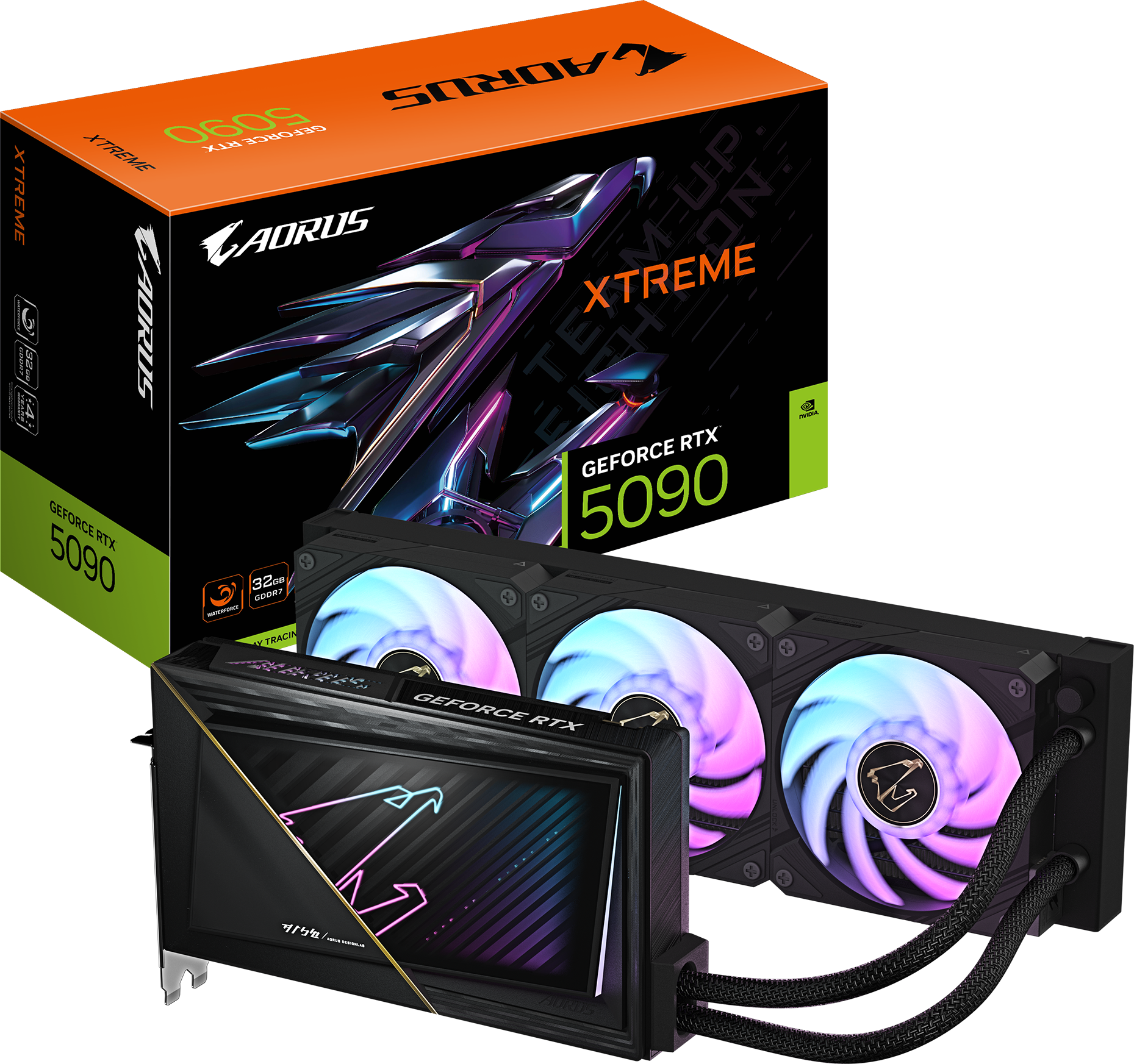 GIGABYTE AORUS GeForce RTX 5090 XTREME WATERFORCE 32G Graphics Card