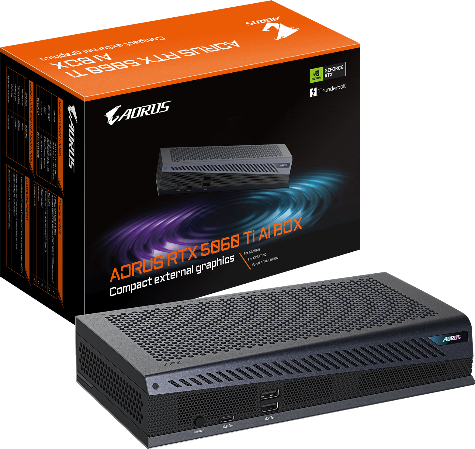 GIGABYTE AORUS RTX 5060 Ti AI BOX (External GPU)