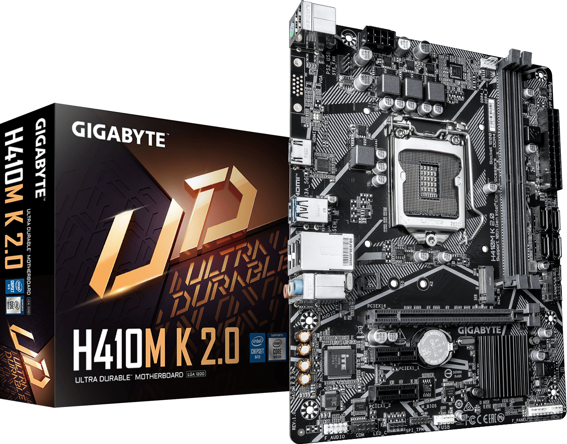 GIGABYTE H410M K 2.0 LGA1200 Micro ATX Motherboard