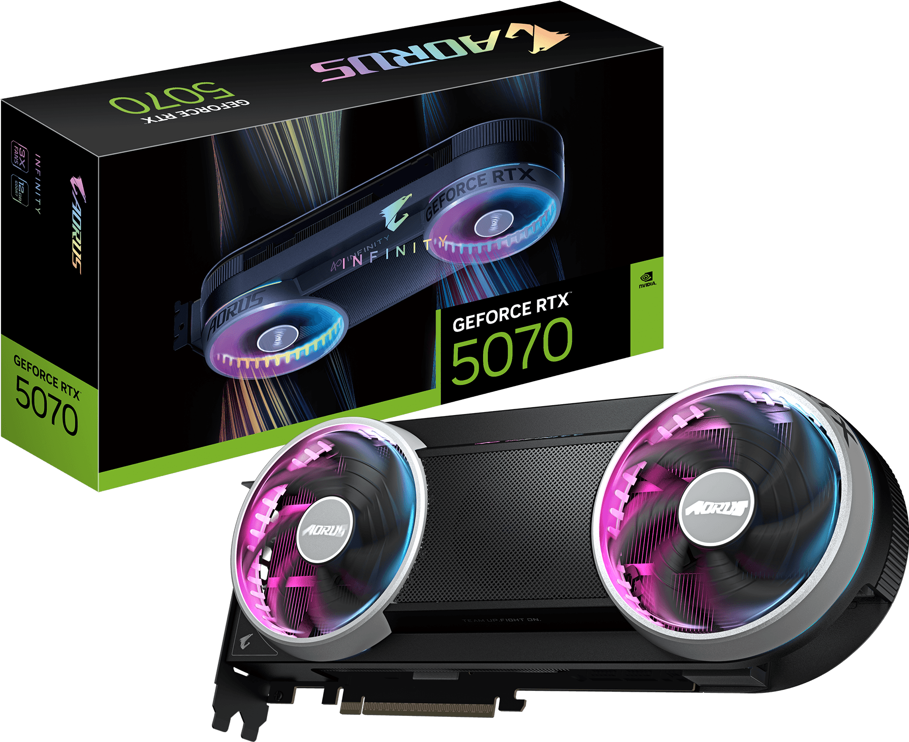 GIGABYTE AORUS GeForce RTX 5070 INFINITY 12G Graphics Card