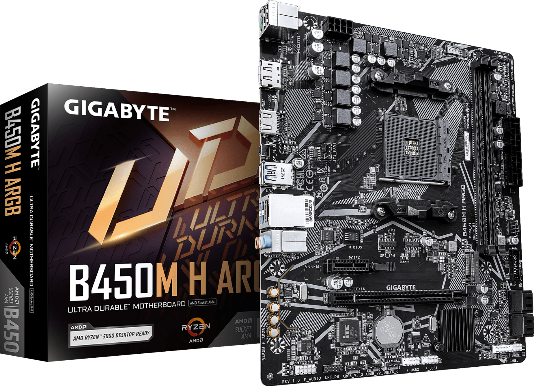 GIGABYTE B450M H ARGB Motherboard