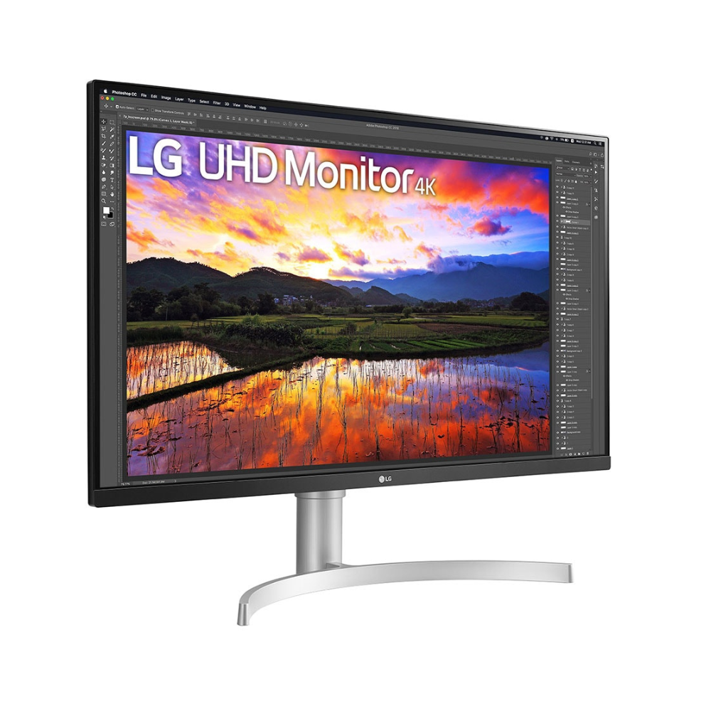 LG 32UN650-W Monitor 32" UHD (3840 x 2160) IPS Ultrafine Display, HDR10 Compatibility, DCI-P3 95% Color Gamut, AMD FreeSync, 3-Side Virtually Borderless Design, Height Adjustable Stand