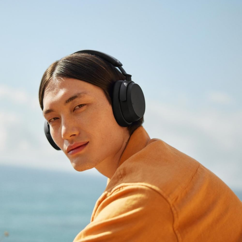 Sennheiser Accentum Wireless Bluetooth Over Ear Headphones with Mic -Designed in Germany Audio,50Hr Battery,10 Min Quick Charge = 5Hr Playback,Hybrid ANC