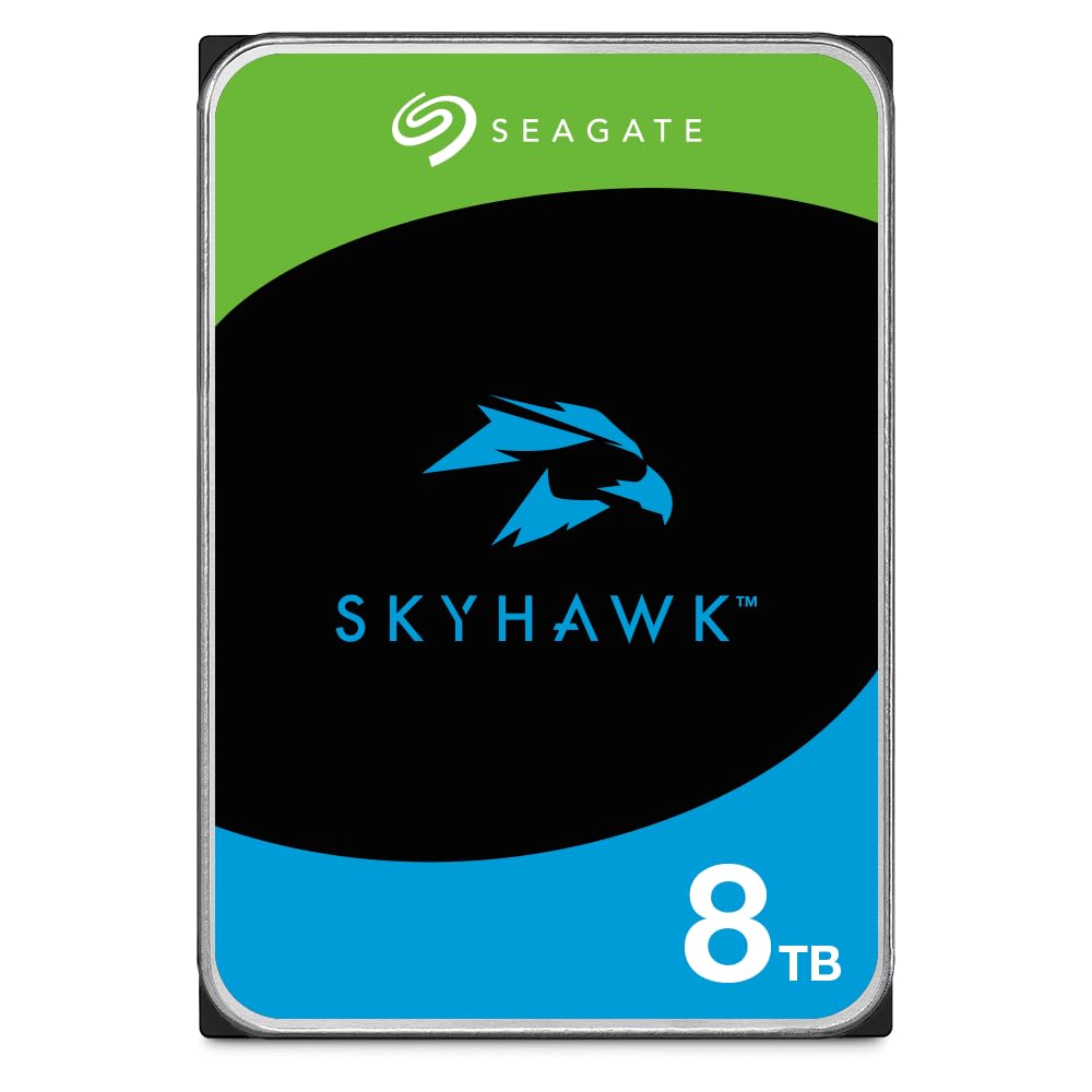 Seagate Skyhawk AI 8TB Video Internal Hard Drive HDD – 3.5 Inch SATA 6 Gb/s 256 MB Cache for DVR NVR Security Camera System with 3-Years Data Recovery Services (ST8000VE001)