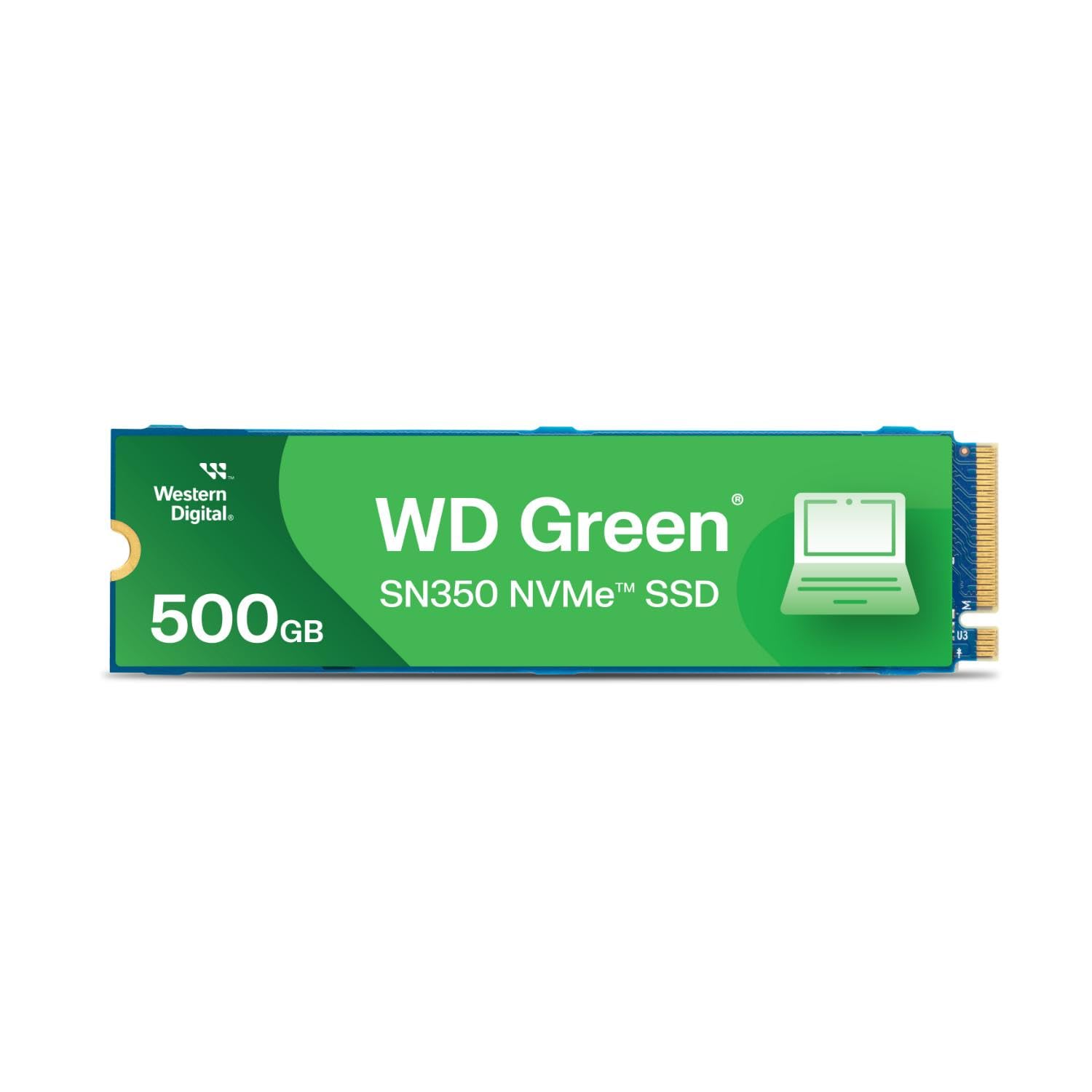 Western Digital WD Green SN350 NVMe 250GB, Upto 2400MB/s, 3 Y Warranty, PCIe Gen 3 NVMe M.2 (2280), Internal Solid State Drive (SSD) (WDS250G2G0C), Green