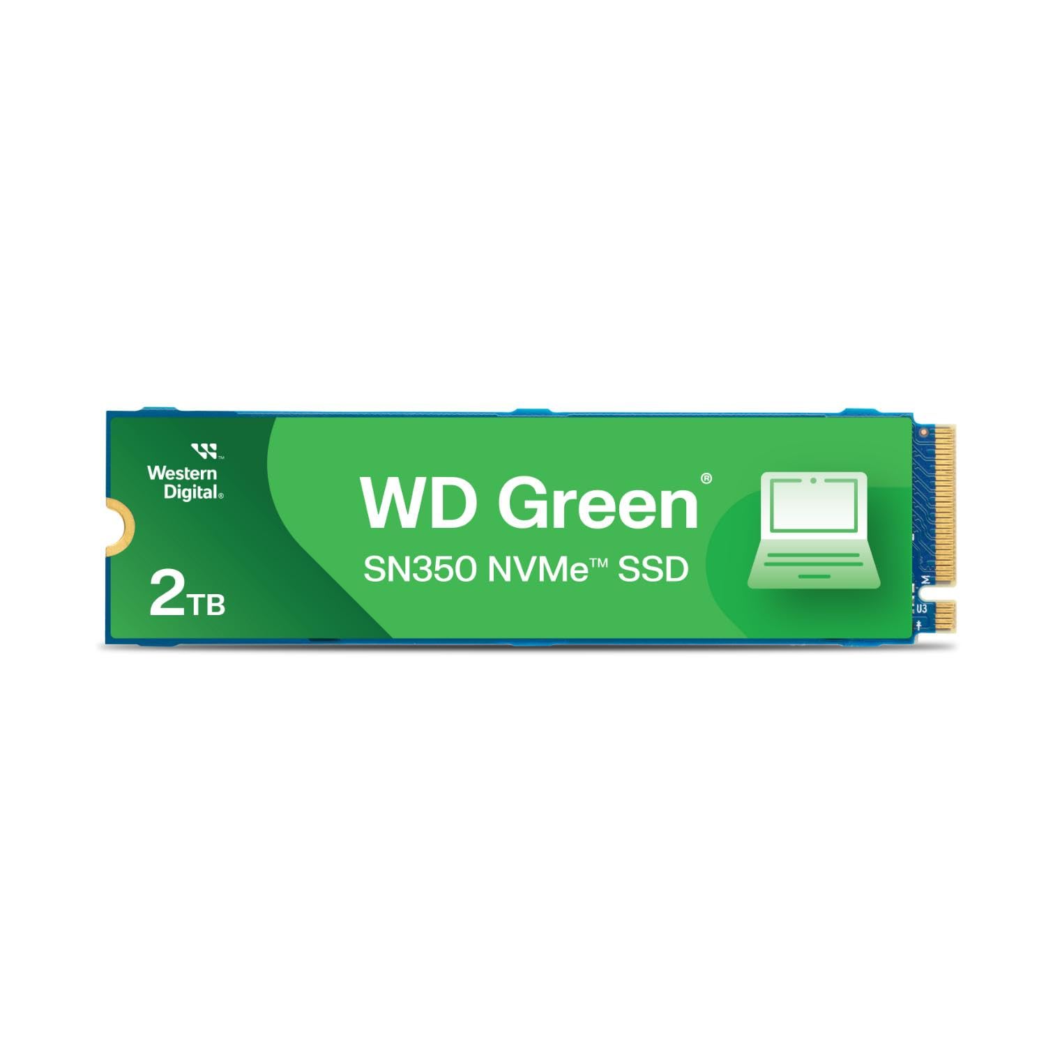 Western Digital WD Green SN350 NVMe 250GB, Upto 2400MB/s, 3 Y Warranty, PCIe Gen 3 NVMe M.2 (2280), Internal Solid State Drive (SSD) (WDS250G2G0C), Green