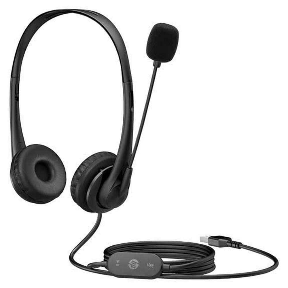 HP G2 Stereo Wired USB Headset with Noise-Cancelling Mic and in-Line Volume Control