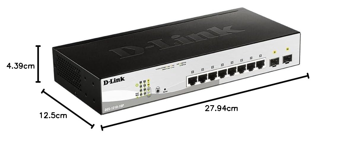 D-Link Business DGS-1210-10 10-Port Gigabit Web Smart Switch Including 2 Gigabit SFP Ports