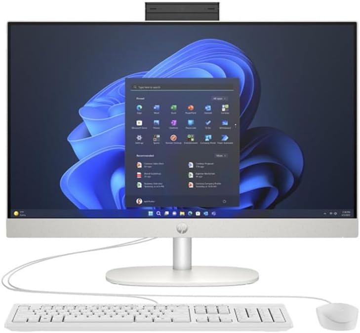 HP ProOne 240 G10 All-in-one PC, 23.8", Intel® Core™ I7–1355U, 16GB RAM, 512GB SSD, FHD, (Without Windows) DOS, White, 936U9EA