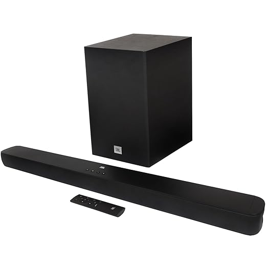 JBL Cinema SB180, Wireless Subwoofer for Extra Deep Bass, 2.1 Channel Home Theatre with Remote, HDMI ARC, Bluetooth & Optical Connectivity (220W) - Zapnet.in