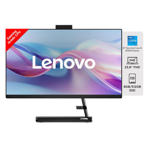 Lenovo IdeaCentre AIO 3 12th Gen Intel i5 23.8" FHD WVA 3-Side Edgeless All-in-One Desktop with Alexa Built-in (8GB/512GB SSD/Win11/MS Office 2021/IR Camera/Wireless Keyboard & Mouse) F0GH00MHIN