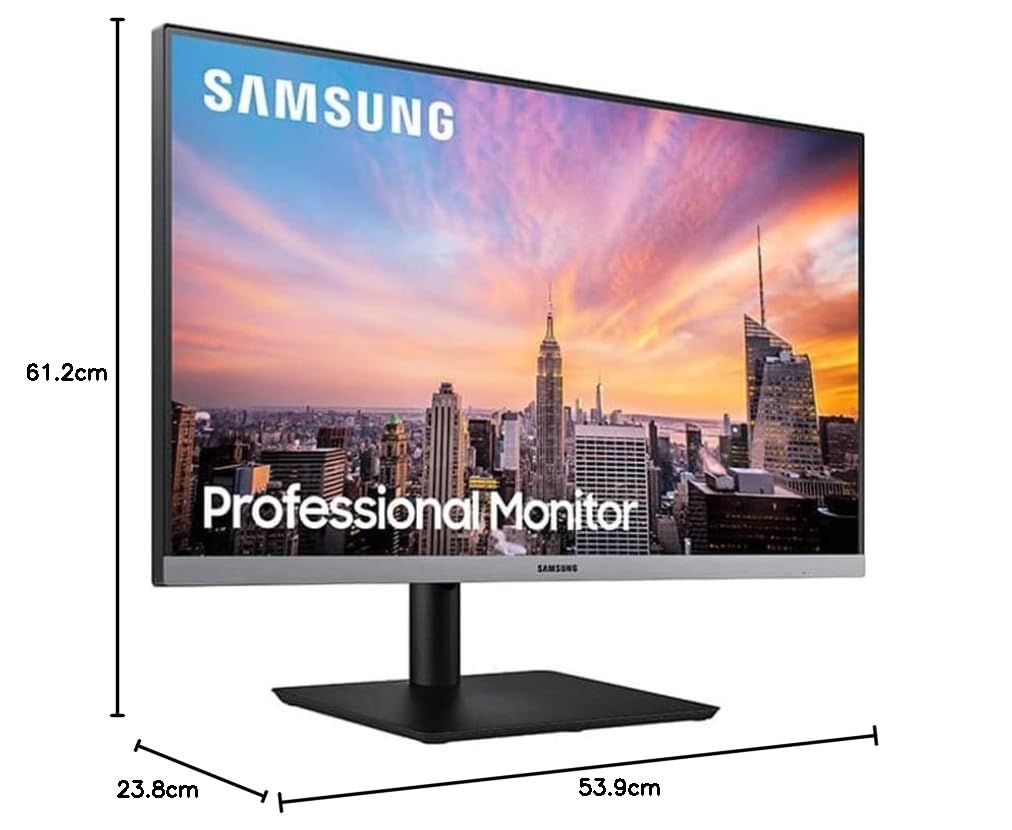 Samsung27-Inch FHD Business Monitor with bezeless Design, IPS Panel, completeconnectivity with Multiple Ports, HAS Stand, VESA Compatibility, Eye savermode, eco-Saving Technology (LS27R650FDWXXL)