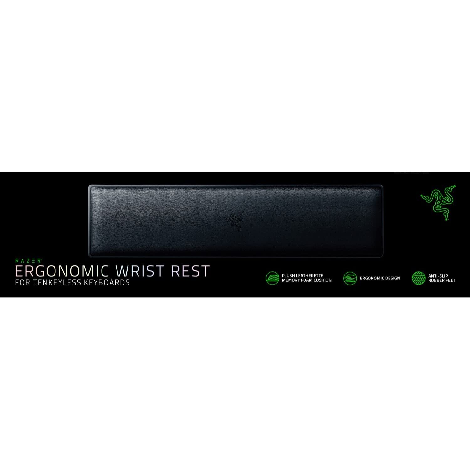 Razer Ergonomic Wrist Rest Pro for Full-Sized Keyboards, Black | Cooling Gel Infused, Anti-Slip Rubber Base, Angled Incline