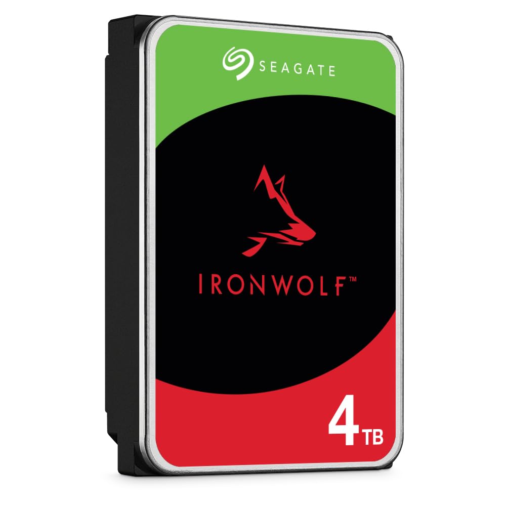 Seagate IronWolf 4TB NAS Internal Hard Drive HDD – CMR 3.5 Inch SATA 6Gb/s 5400 RPM 256MB Cache for RAID Network Attached Storage with 3-Years Data Recovery Services (ST4000VN006)